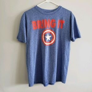 Marvel Comics T Shirt Captain America Shield Mens
